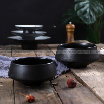 Ceramic Frosted Bowl Creative High-footed Bowl Personalized Bowl Ceramic Frosted Bowl Creative High-footed Bowl Personalized Bowl