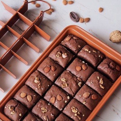 Brownie Pan Griddled Baking Pan Moved Bottom Non-stick Baking Mold Brownie Pan Griddled Baking Pan Moved Bottom Non-stick Baking Mold