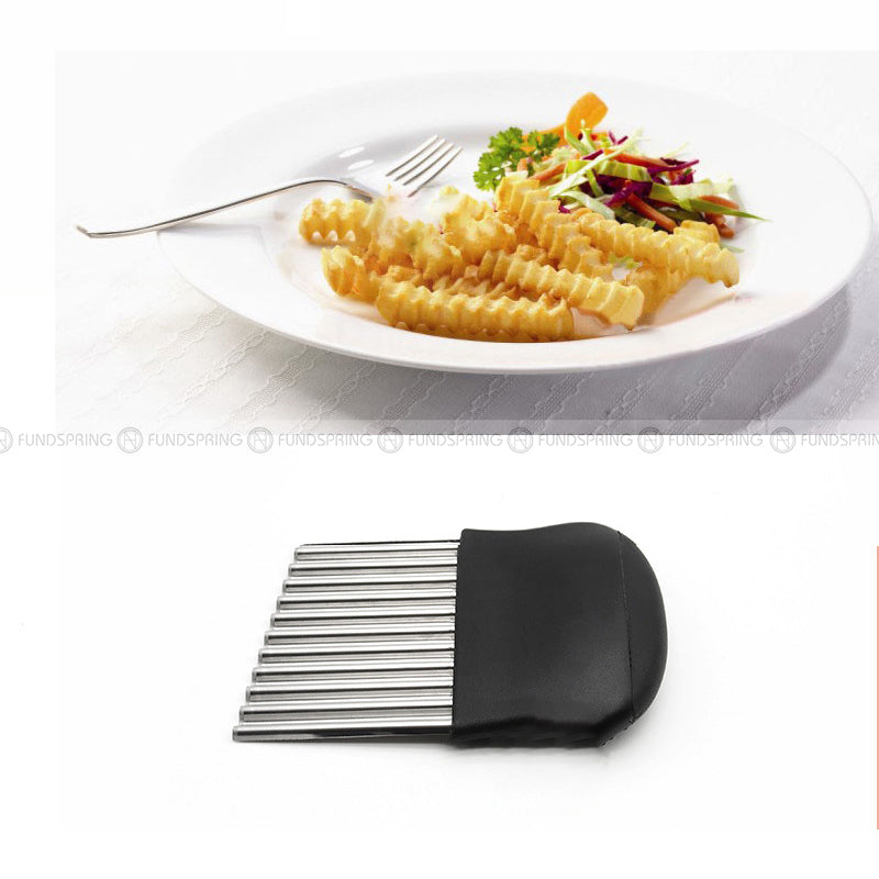 Wave Onion Potato Slicer Crinkle Fries Salad Ripple Slicing Knife