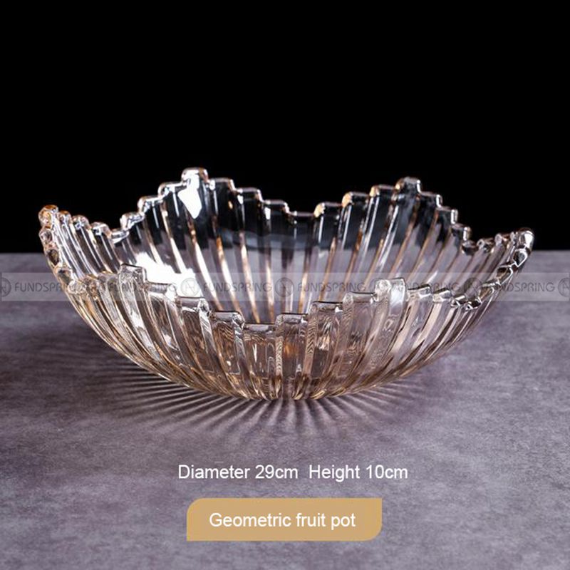 Glassy Elegance: European-Style Minimalist Glass Fruit Bowl, Candy, and Snack Plate Glassy Elegance: European-Style Minimalist Glass Fruit Bowl, Candy, and Snack Plate