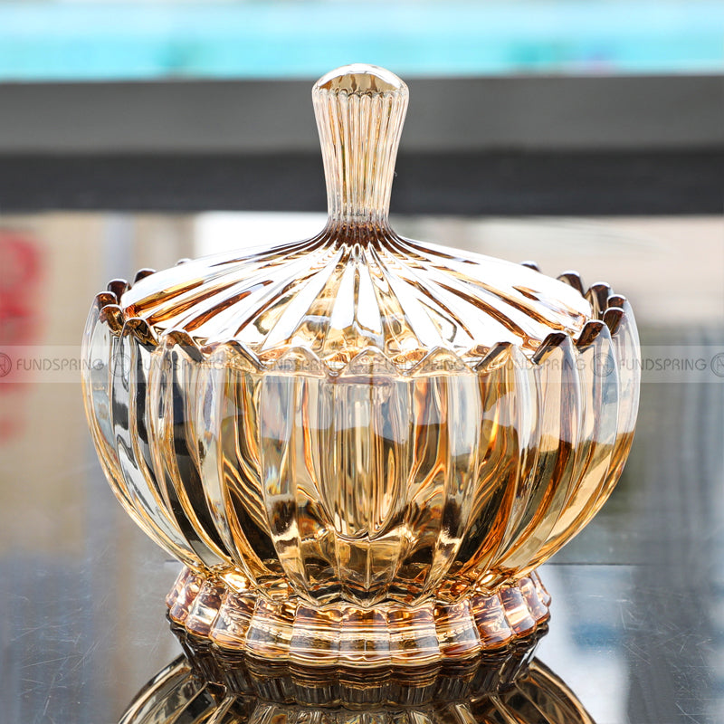 European Elegance: Modern Luxury Crystal Glass Candy Jar with Fruit Plate European Elegance: Modern Luxury Crystal Glass Candy Jar with Fruit Plate
