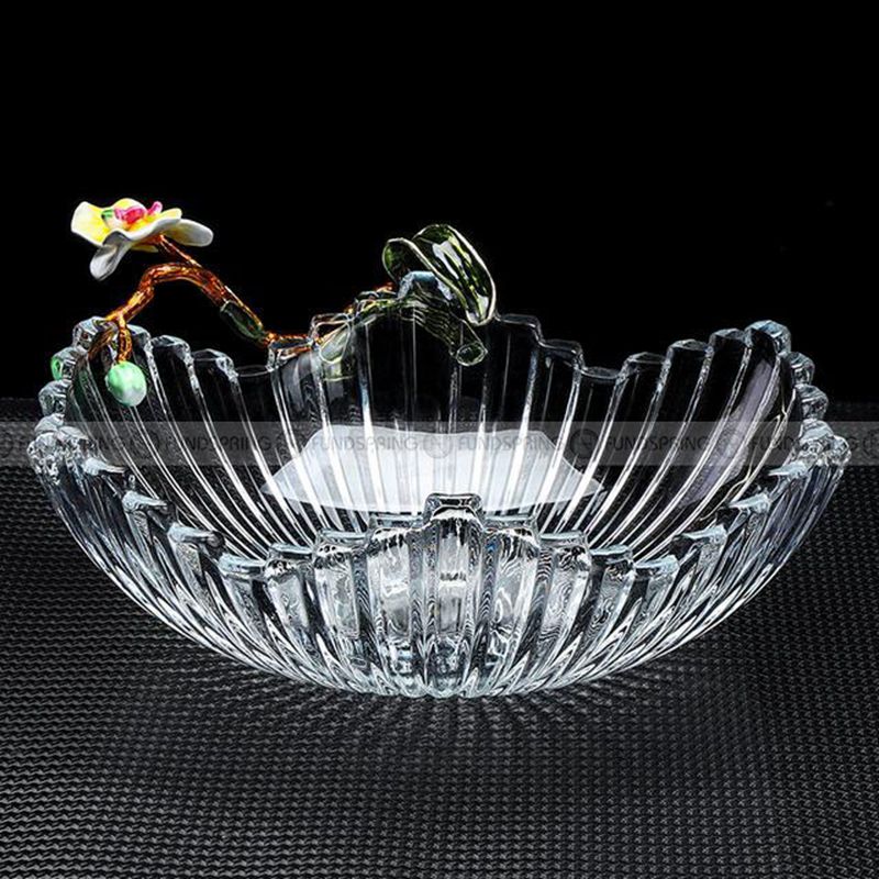 European Elegance: Crystal Glass Serving Bowl for Fruits, Candy, and More European Elegance: Crystal Glass Serving Bowl for Fruits, Candy, and More