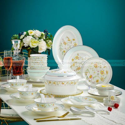 Youth Hand-made Tableware Set Ceramic Dinnerware Set 48-Piece Youth Hand-made Tableware Set Ceramic Dinnerware Set 48-Piece