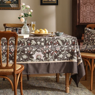Kozwald Tablecloth Simple Modern Linen Waterproof Brown Table Clothes Kozwald Tablecloth Simple Modern Linen Waterproof Brown Table Clothes