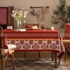 Janissa Tablecloth Velvet Cover Red New Year Decorative Table Cloth Janissa Tablecloth Velvet Cover Red New Year Decorative Table Cloth