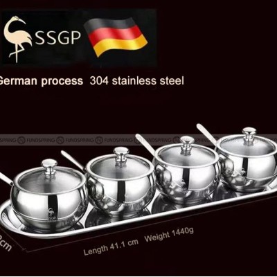 304 Stainless Steel Seasoning Jar Set Kitchen Seasoning Box Set Of 4 304 Stainless Steel Seasoning Jar Set Kitchen Seasoning Box Set Of 4