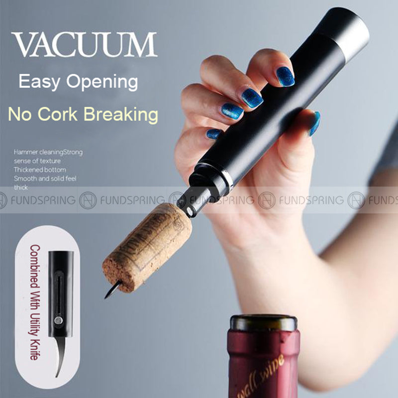 Air Pressure Wine Tool Waiters Corkscrew Opener and Foil Cutter Air Pressure Wine Tool Waiters Corkscrew Opener and Foil Cutter