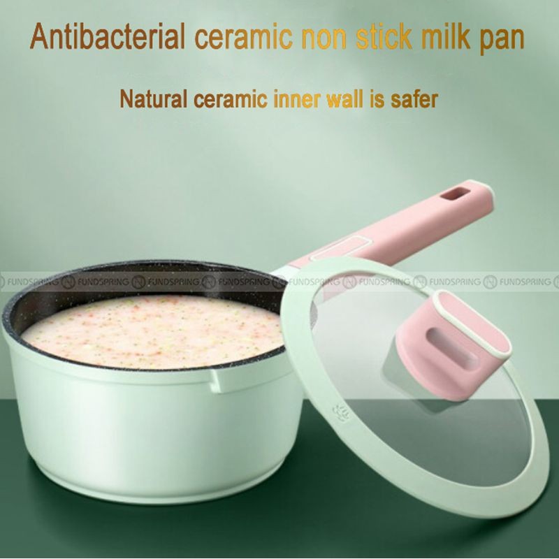 Kitchen Wok Antibacterial Non-stick Milk Pan Domestic Frying Pan Kitchen Wok Antibacterial Non-stick Milk Pan Domestic Frying Pan