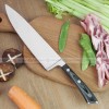 Stainless Steel 8'' Chef's Knife with Japanese-Inspired Design and Ergonomic Wooden Handle Stainless Steel 8'' Chef's Knife with Japanese-Inspired Design and Ergonomic Wooden Handle