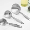 Stainless Steel Oil Leakage with Handle Cone Funnel Set of 3 Pcs Stainless Steel Oil Leakage with Handle Cone Funnel Set of 3 Pcs