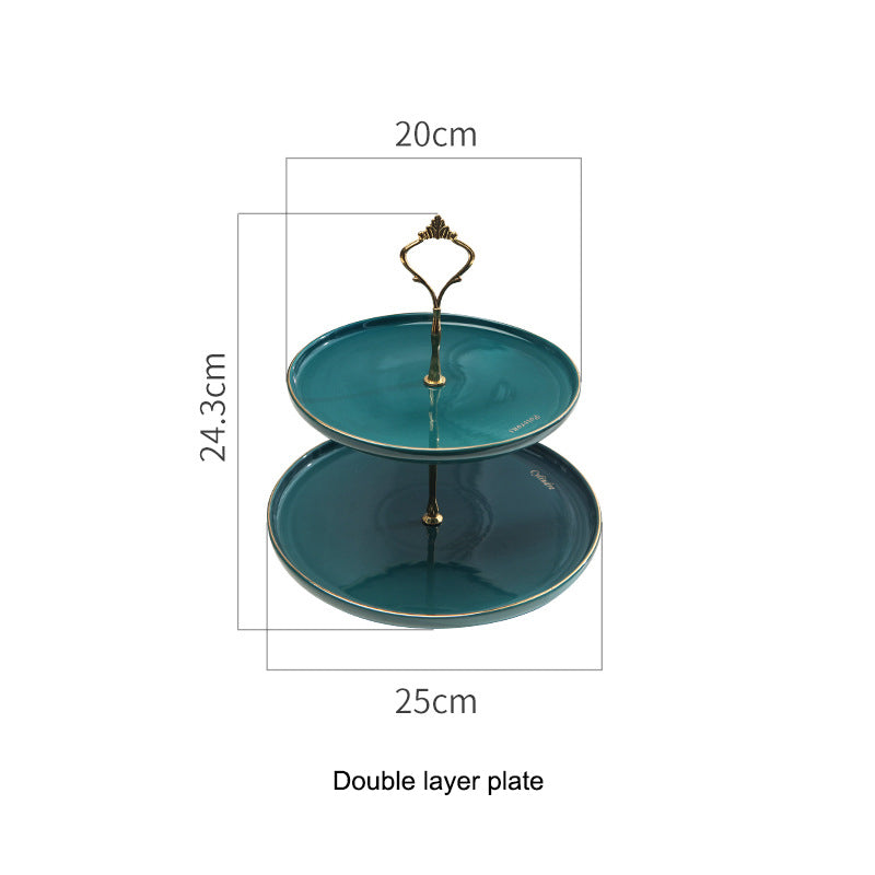 Porcelain Multi-Layer String Plate: Elegant Cake, Dessert, and Fruit Stand Porcelain Multi-Layer String Plate: Elegant Cake, Dessert, and Fruit Stand