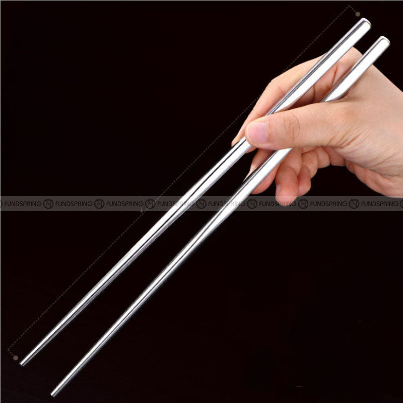 304 Stainless Steel Lengthened Chopsticks Metal Serving Chopsticks