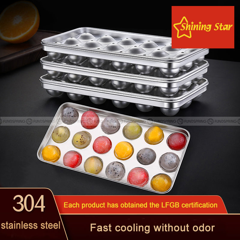 304 Stainless Steel Ice Cube Ice Hockey Mold DIY Ice Box Homemade Ice