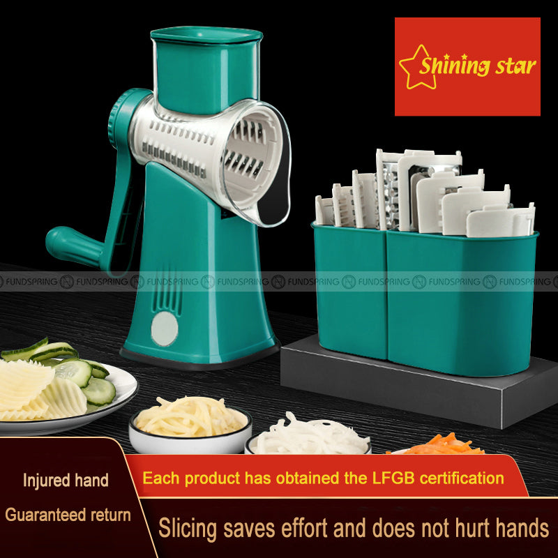 Multifunctional Drum Vegetable Cutter Kitchen Slicing Shredding Grater