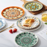 Porcelain Dinnerware Flowerish Hand-painted Plate Pattern Dinner Plate