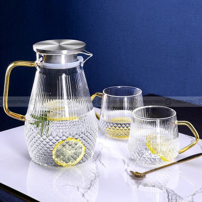 Thermal Elegance: Heat-Resistant Glass Mugs Set with Pitcher and Cups Thermal Elegance: Heat-Resistant Glass Mugs Set with Pitcher and Cups