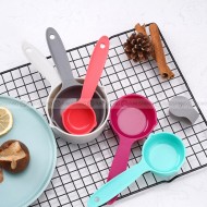 Precision in Colors: 5-Piece Measuring Spoon Set with Scale for Baking Precision in Colors: 5-Piece Measuring Spoon Set with Scale for Baking
