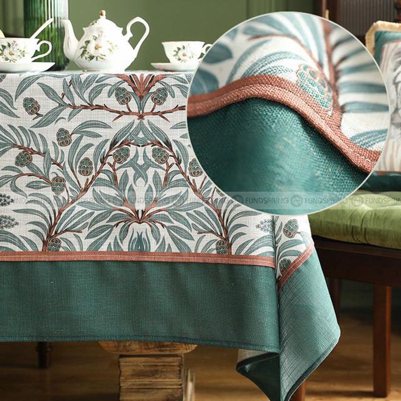 Jungle White Tiger Tablecloth Pastoral Cotton And Linen Table Cloth Jungle White Tiger Tablecloth Pastoral Cotton And Linen Table Cloth
