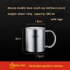 304 Stainless Steel Cup Anti-drop With Handle Lid Coffee Mug