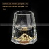Golden Elegance: Crystal Glass Wine Dispenser Set with Gold Foil Wine Cups Golden Elegance: Crystal Glass Wine Dispenser Set with Gold Foil Wine Cups
