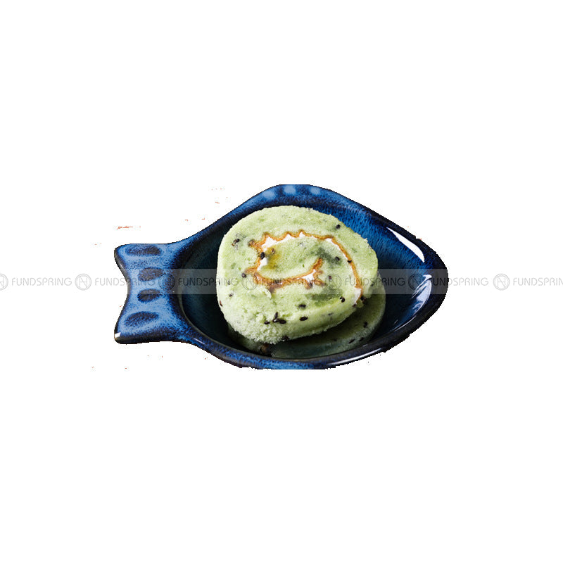 Blue Glaze Ceramic Seasoning Dish Small Fish-shape Dipping Saucer Blue Glaze Ceramic Seasoning Dish Small Fish-shape Dipping Saucer
