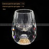 Golden Elegance: Crystal Glass Wine Dispenser Set with Gold Foil Wine Cups Golden Elegance: Crystal Glass Wine Dispenser Set with Gold Foil Wine Cups