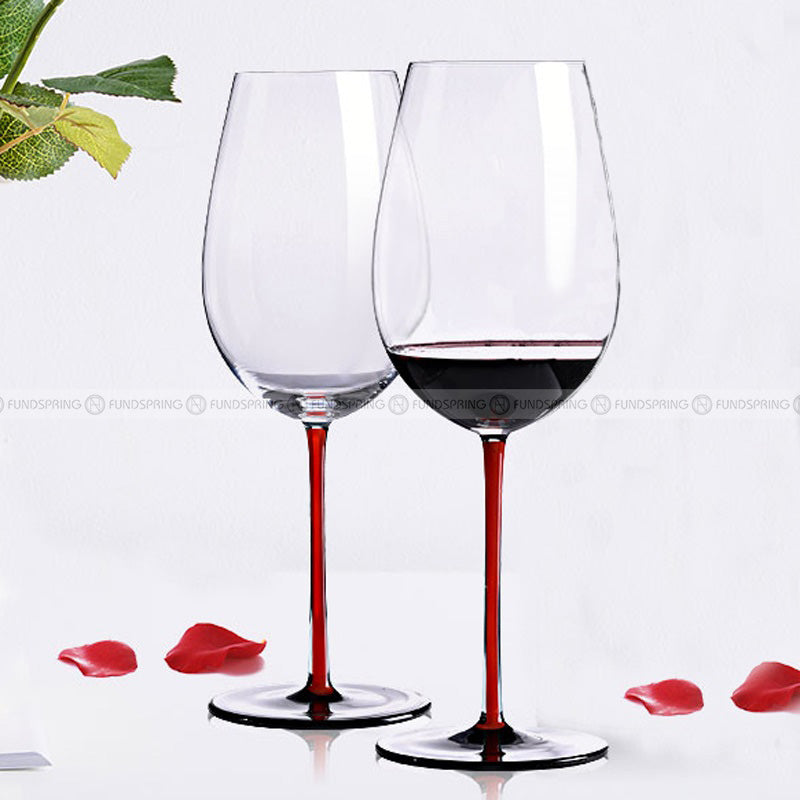 Crystal Red Rod Black Bottom Bordeaux Glass Red Wine Glass Crystal Red Rod Black Bottom Bordeaux Glass Red Wine Glass