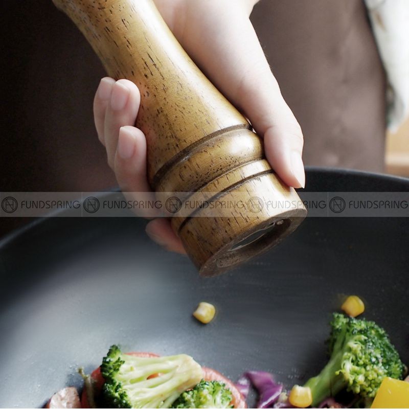 Elegant WoodCraft Manual Salt and Pepper Grinder Set