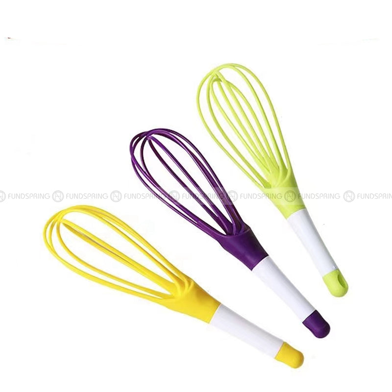 Foldable Manual Rotary Egg Beater: Essential Plastic Baking Tool Foldable Manual Rotary Egg Beater: Essential Plastic Baking Tool