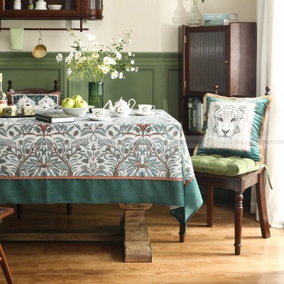 Jungle White Tiger Tablecloth Pastoral Cotton And Linen Table Cloth Jungle White Tiger Tablecloth Pastoral Cotton And Linen Table Cloth