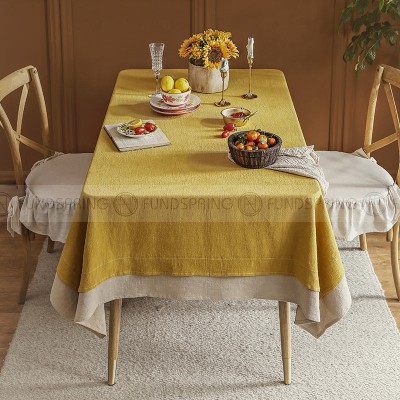 Combe Tablecloth Pastoral Solid Color Cotton Linen Table Clothes Combe Tablecloth Pastoral Solid Color Cotton Linen Table Clothes