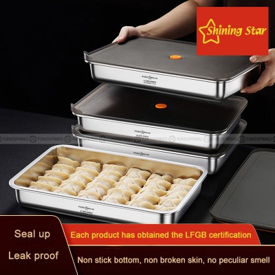 304 Stainless Steel Storage Box Dumpling Plate Fresh-keeping Box 304 Stainless Steel Storage Box Dumpling Plate Fresh-keeping Box