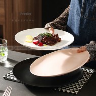Ceramic Plate Round Shallow Plate Irregular Flat Plate Matte Plate Ceramic Plate Round Shallow Plate Irregular Flat Plate Matte Plate