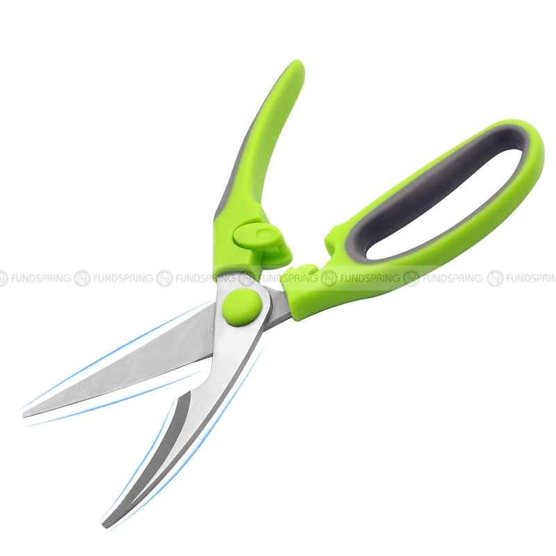Long Blade Shears Stainless Steel Kitchen Food Scissors with Lock Long Blade Shears Stainless Steel Kitchen Food Scissors with Lock