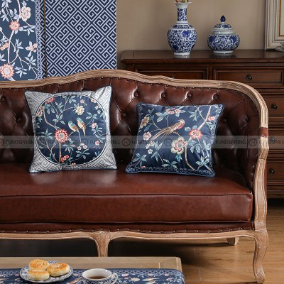 Lanruoting Chinese Premium Pillowcase Square 45cm Pillow Decorative Throw Pillow 18" Lanruoting Chinese Premium Pillowcase Square 45cm Pillow Decorative Throw Pillow 18"