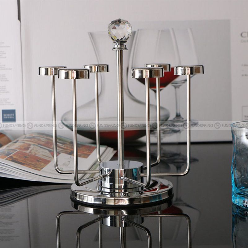 Stainless Steel Rotating Cup Hanger Draining Rack Cups Holder Stainless Steel Rotating Cup Hanger Draining Rack Cups Holder