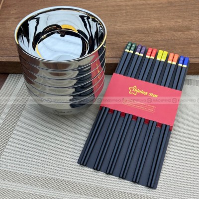 Durable 304 Stainless Steel Bowl Double-layer Heat Insulation Bowl Durable 304 Stainless Steel Bowl Double-layer Heat Insulation Bowl