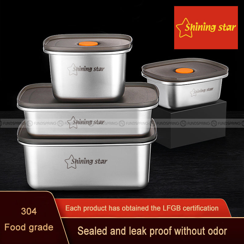 304 Stainless Steel Food Grade Fresh-keeping Box Storage Box Lunch Box