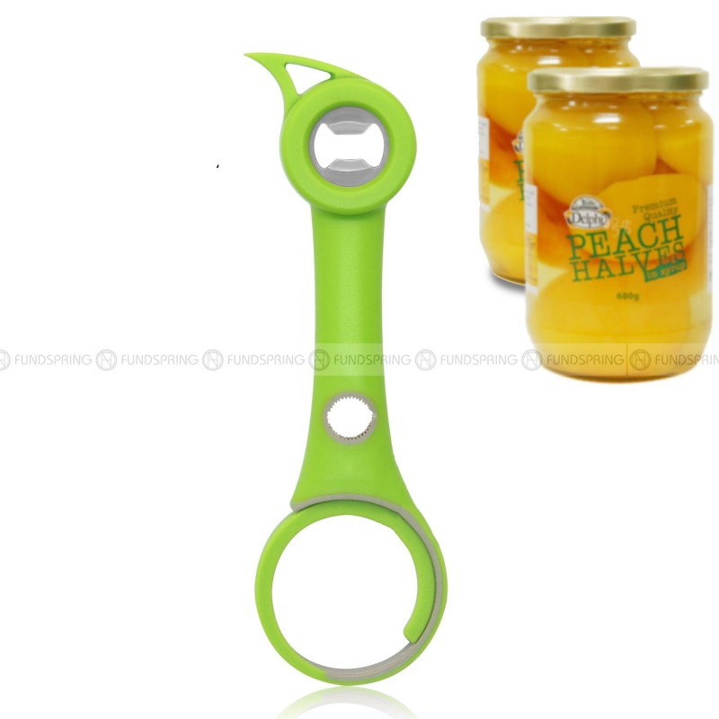 6-In-1 Multi Function Can/Bottle Opener Non-slip Jar Opener