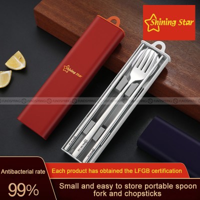 304 Stainless Steel Portable Cutlery Set 3 Pcs Fork Spoon Chopsticks 304 Stainless Steel Portable Cutlery Set 3 Pcs Fork Spoon Chopsticks