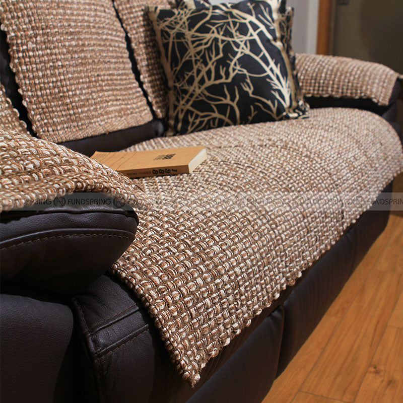 Alice Sofa Cushion Luxury Universal Brown Sofa Cover Chinese Woven Scarf Alice Sofa Cushion Luxury Universal Brown Sofa Cover Chinese Woven Scarf