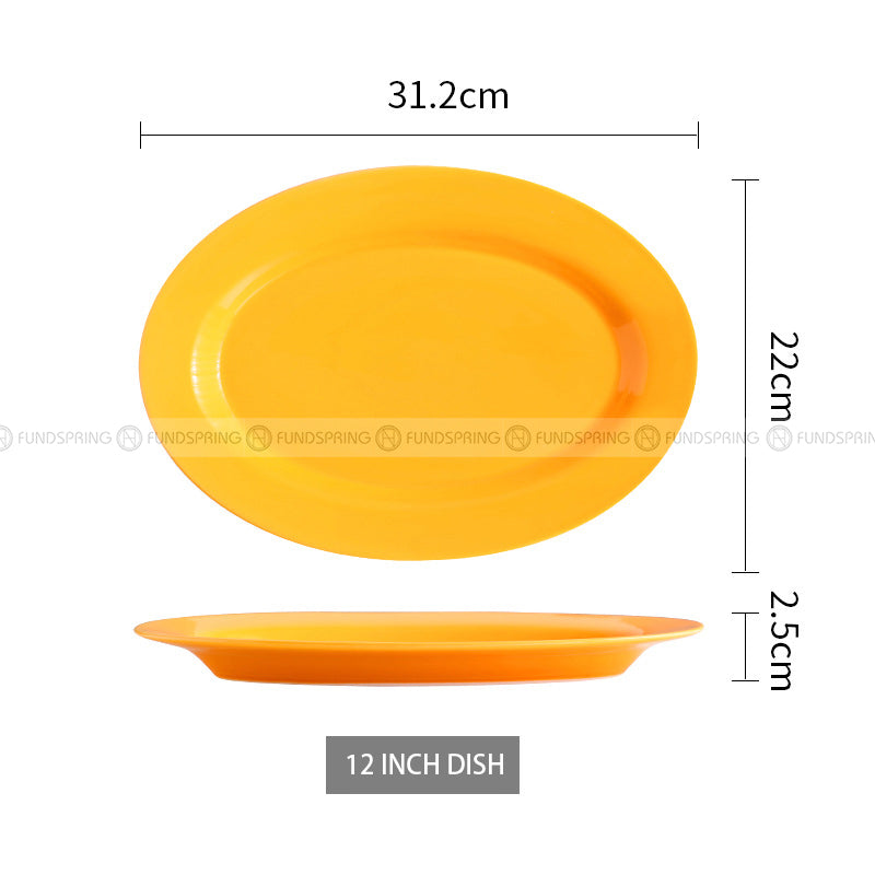 Nordic Ceramic Dinnerware Oval Plate Porcelain Colors Dishes 12" Nordic Ceramic Dinnerware Oval Plate Porcelain Colors Dishes 12"