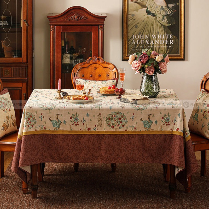 Tatiana Tablecloth Retro Table Mat Waterproof Table Cover Table Cloth Tatiana Tablecloth Retro Table Mat Waterproof Table Cover Table Cloth