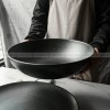 Black White Frosted Dinner Plate Large Serving Plate Display Plate Black White Frosted Dinner Plate Large Serving Plate Display Plate