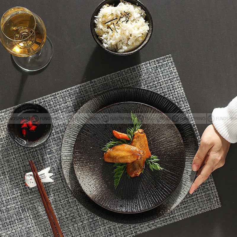 Japanese Ceramic Dinnerware Frosted Tableware Dinner Plates Japanese Ceramic Dinnerware Frosted Tableware Dinner Plates