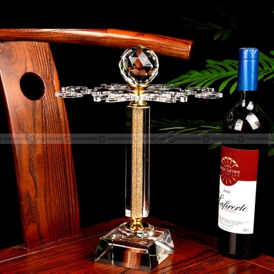 Golden/Sliver Diamond Crystal Goblet Holder Wine Glass Rack Golden/Sliver Diamond Crystal Goblet Holder Wine Glass Rack