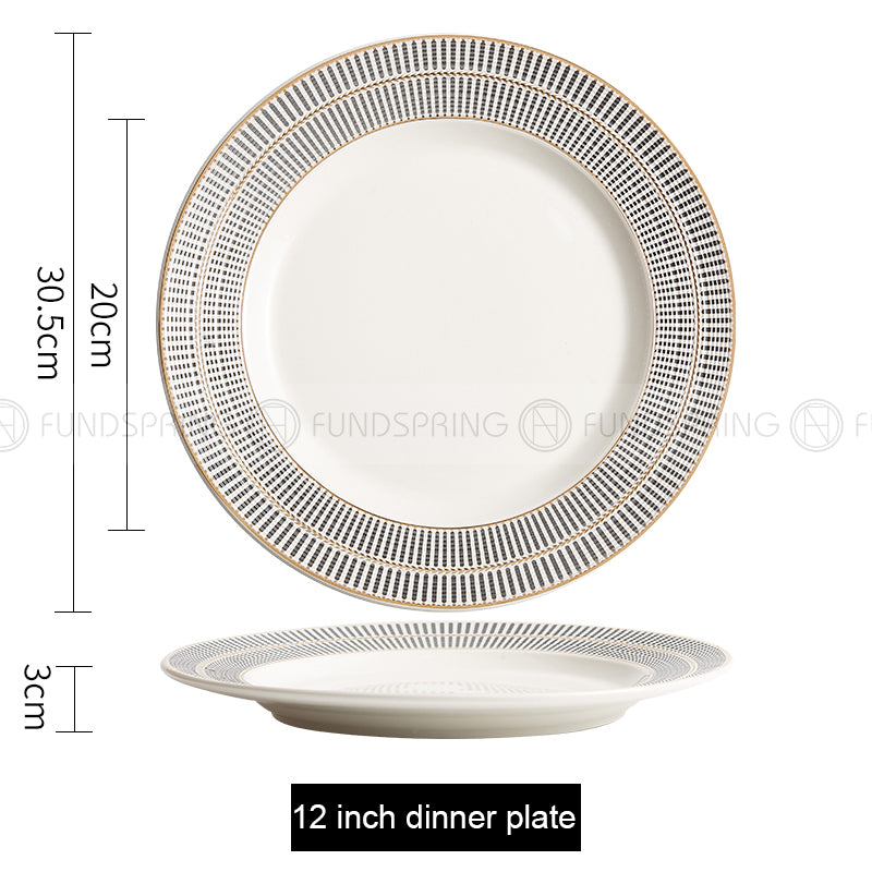 Weiss Series Straw Hat Dish Restaurant Dinnerware Shallow Plate Weiss Series Straw Hat Dish Restaurant Dinnerware Shallow Plate