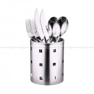 Stainless Steel Draining Cutlery Holder Round Flatware Storage Stand Stainless Steel Draining Cutlery Holder Round Flatware Storage Stand