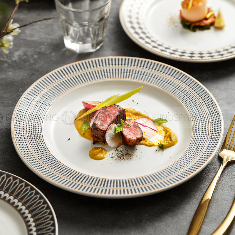 Weiss Series Straw Hat Dish Restaurant Dinnerware Shallow Plate Weiss Series Straw Hat Dish Restaurant Dinnerware Shallow Plate