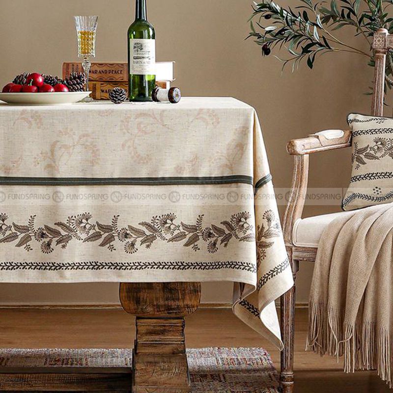Dolores Tablecloth Dining Table Cover Cotton Linen Table Cloth Dolores Tablecloth Dining Table Cover Cotton Linen Table Cloth